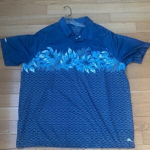 Tommy Bahama Blue Floral Polo Shirt